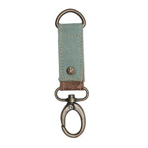 Turquoise Key Chain NWT Canvas & Leather